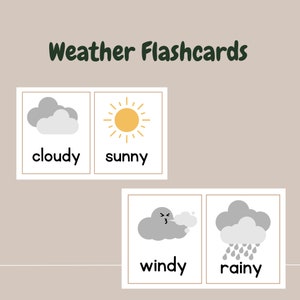 Flashcards météo | quatre saisons incluses
