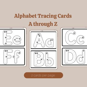 Alphabet Tracing Cards| uppercase and lowercase A through Z