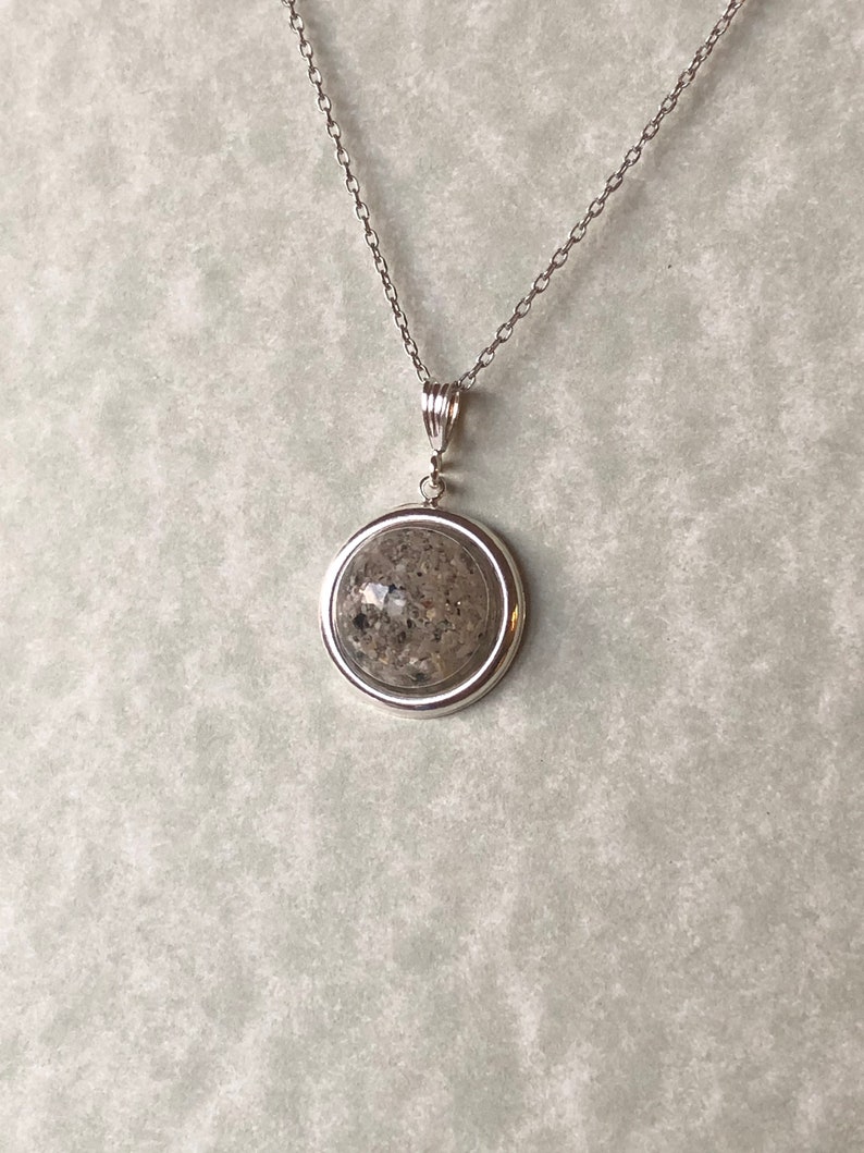 Sterling Cremation Ash Necklace Silver Memorial Necklace Ash Etsy