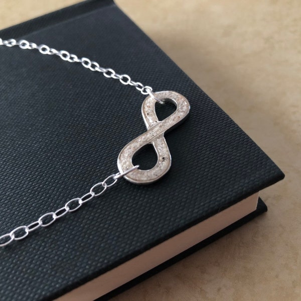 Sterling Silver Infinity Necklace, Infinity Memorial, Cremation Ash Necklace, Memorial Necklace, Infinity Ash Pendant, Pet Ash Keepsake