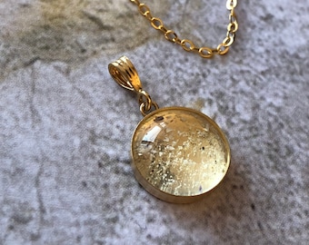 14Kt gold Memorial Necklace , 14 KT Memorial Necklace Ashes, Gold Memorial Necklace, Ash Pendant, Pet Urn Heart, Cremation Jewelry, Pet Urn