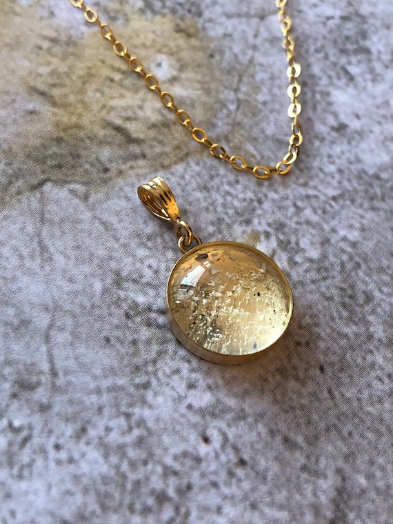 14Kt Gold Filled 12mm Memorial Necklace , 14 KT Memorial Necklace Ashes, Gold Memorial Necklace, Pet Urn Heart, Cremation Jewelry,  Ash Urn