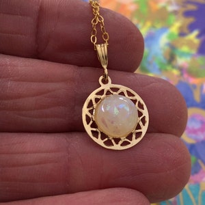 14 Kt Gold Cremation Necklace  with patterned border, Memorial Necklace,Cremation gold Jewelry, Memorial ash, Cremains necklace