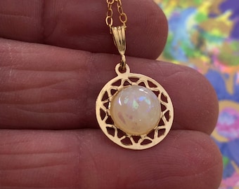 14 Kt Gold Cremation Necklace  with patterned border, Memorial Necklace,Cremation gold Jewelry, Memorial ash, Cremains necklace