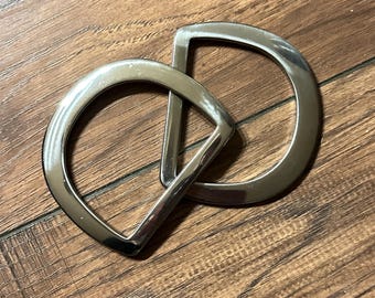Heavy Duty D rings, 2 Pack of Stainless steel D rings, stainless steel Dee rings, 1 pair of D rings