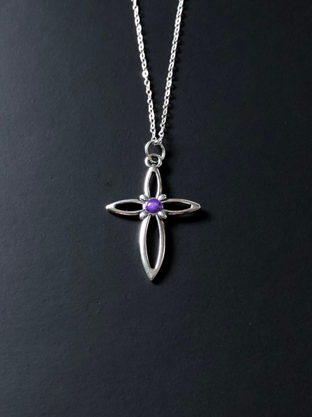 Cremation Ash Cross, Sterling Silver Cross Pendant, Cremation Jewelry