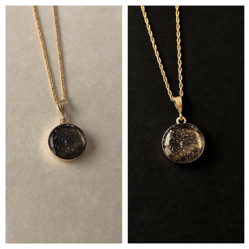 14kt Gold Memorial Necklace 14 KT Memorial Necklace Ashes Etsy