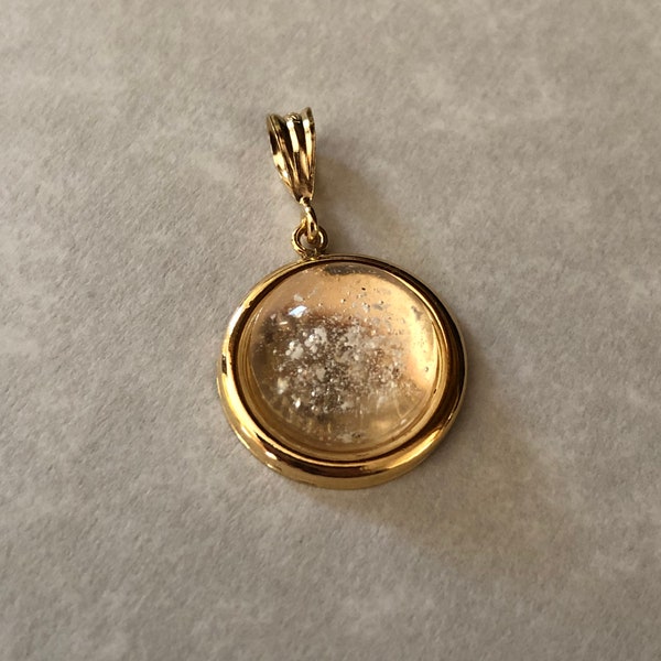 Cremation Ash Necklace, 14Kt Gold Memorial Necklace, Ash Pendant, Pet Ash Keepsake, Cremation Jewelry, Memorial ash, Cremation Pendant