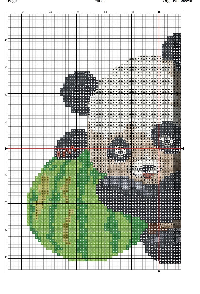 Sweet Panda cross stitch pattern Panda design Panda Bear cross Etsy