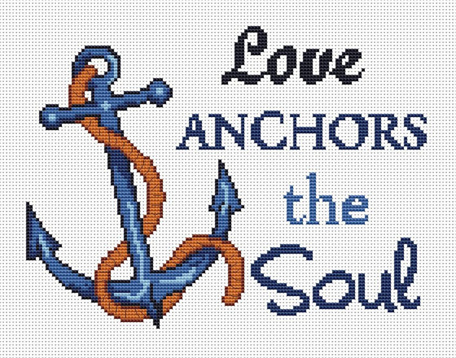 Anchor cross stitch pattern Anchor design cross stitch Anchor Etsy