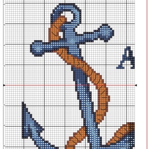 Anchor cross stitch pattern Anchor design cross stitch Anchor | Etsy