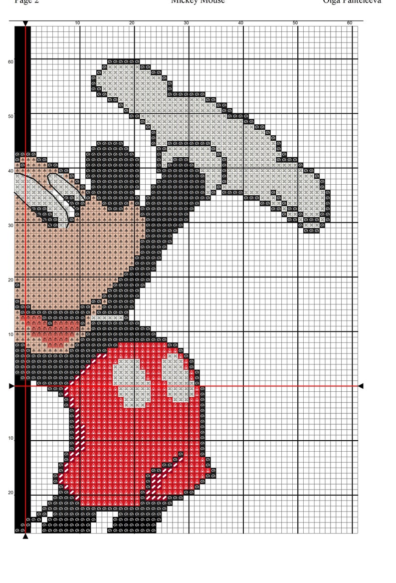 Mickey Mouse cross stitch pattern Disney Cross Stitch disney Etsy