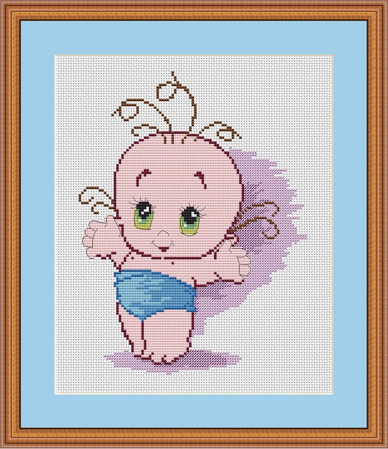 Baby Cross Stitch Pattern Baby Design Boy Cross Stitch Baby Etsy