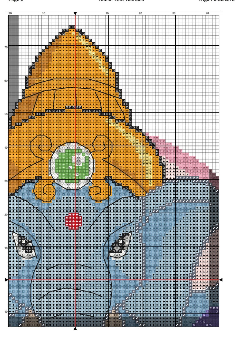 Indian God Ganesha cross stitch Indian God pattern Indian God Etsy