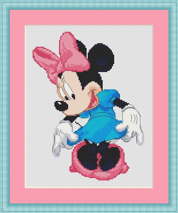 Minnie Mouse Cross Stitch Pattern Design Disney Cross Stitch Etsy Minnie Mouse Cross Stitch Pattern Design Disney Cross Stitch Etsy
