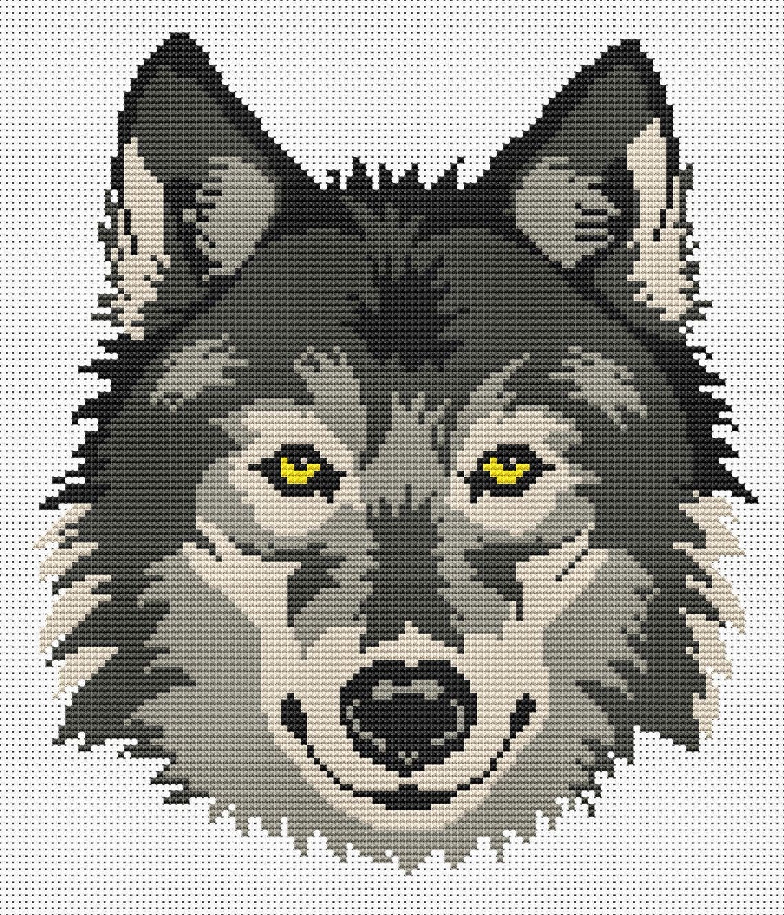 Wolf cross stitch pattern Wolf design cross stitch Wolf lover | Etsy