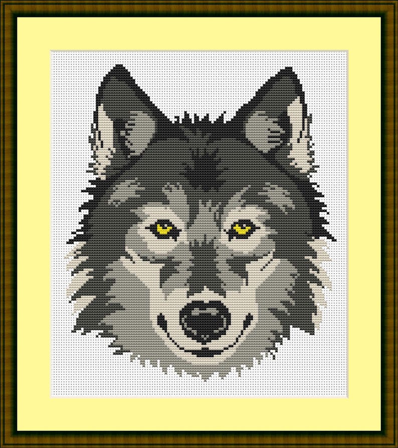 Wolf cross stitch pattern Wolf design cross stitch Wolf lover | Etsy