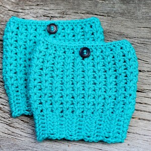 TEAL cuff/Crochet handmade boot cuffs/ crochet leg warmers/ boot topper for  women teen girls