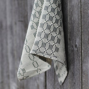 Gray checkered pure linen towel, kitchen tea towel, home decor towel, linen kitchen towels, dot towels, linen dish towel, face towels