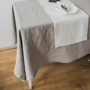 Rustic linen table clothes, country wedding table cloth, linen overlays, table linens, farmhouse dinning tablecloths, linen table setting