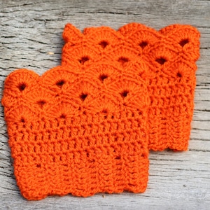RUST ORANGE cuff/Crochet handmade boot cuffs/ crochet leg warmers/ boot topper for  women teen girls/ Halloween boot cuffs