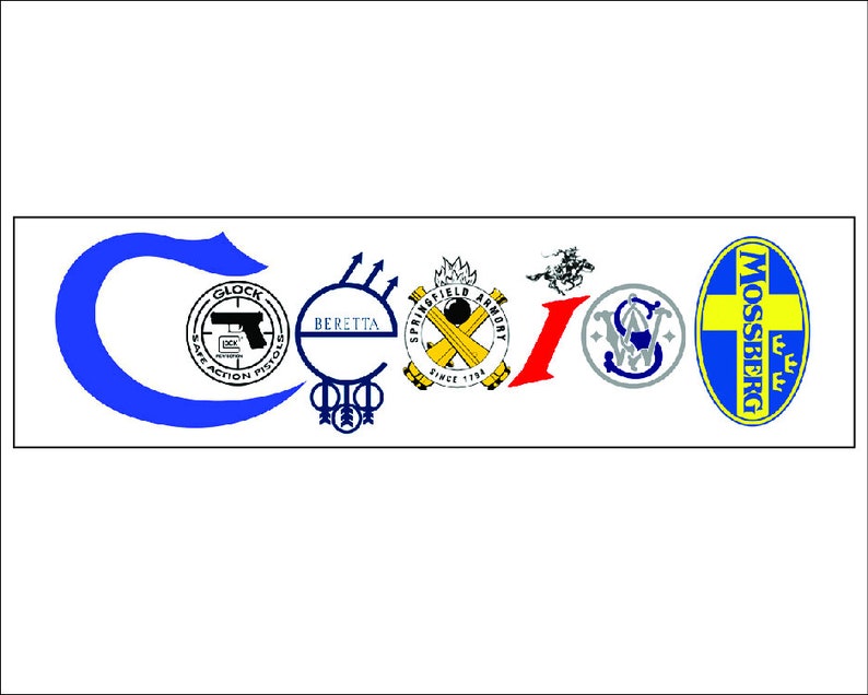 COEXIST for Gun Owners Vinyl Bumper Sticker image 1