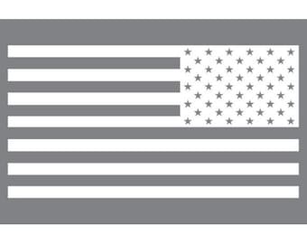 US Flag - Reverse  (Vinyl Decal)