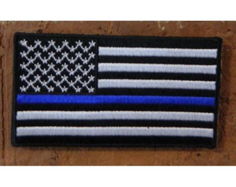 Blue Line US Flag- Morale/Tactical Patch