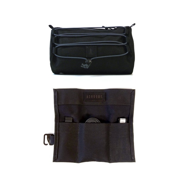 SALE! Bicycle Bar Bag + Tool Roll Saddle Bag Big Day Out Combo | Waxed Canvas | Organic Canvas | Bike Bags | Bike Packing | Cycle Touring