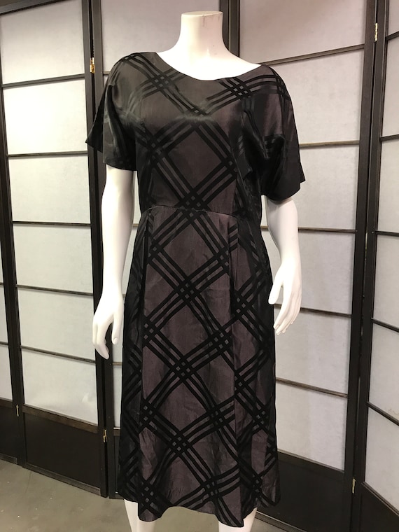 50s Vintage Dark Evening Dress