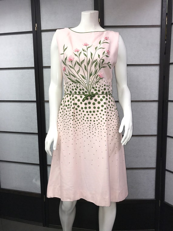 60s Vintage Lovely Cover Girl of Miami Pink Dress