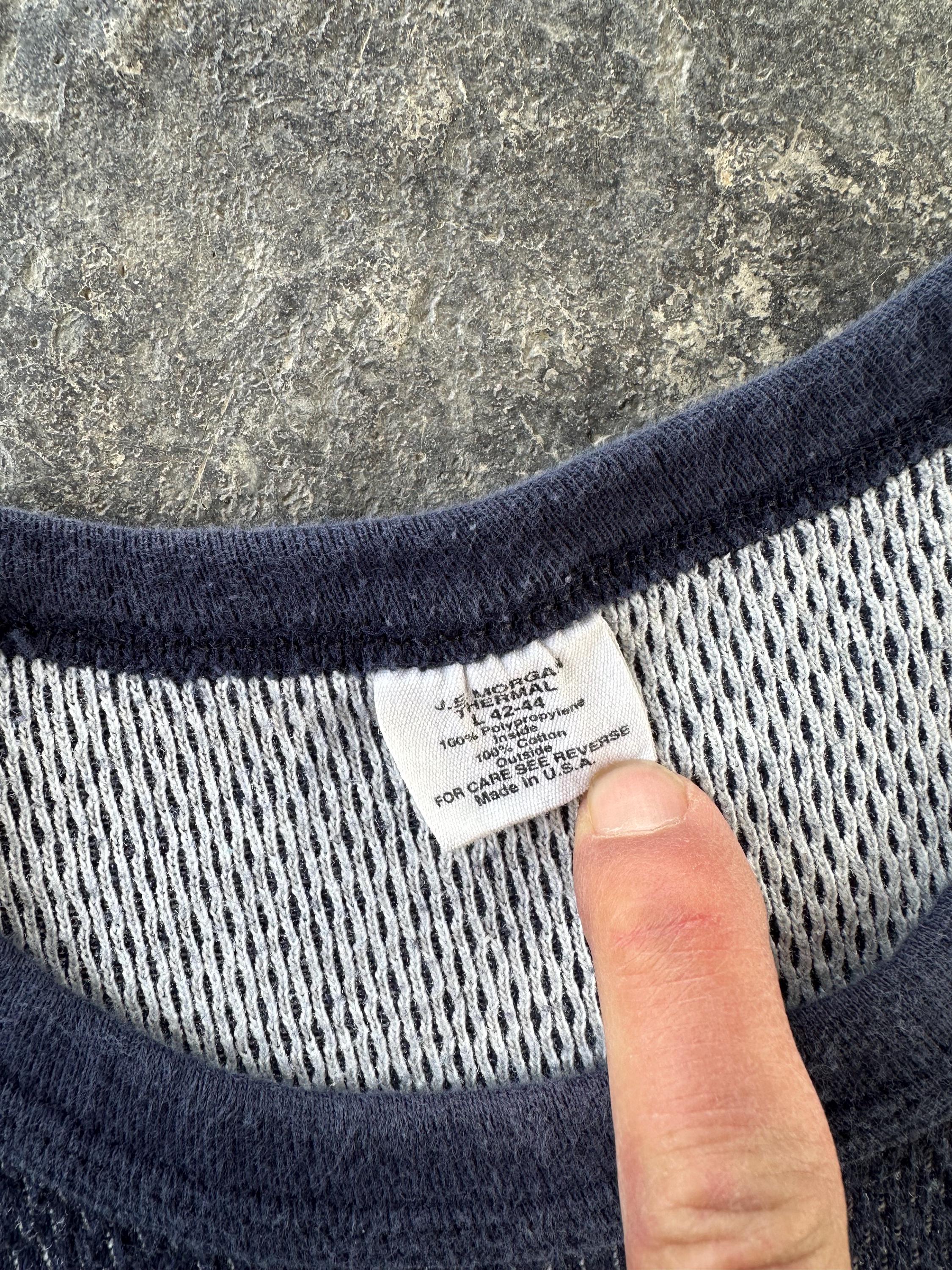 All Cotton JE Morgan Long Sleeve Thermal Undershirt Shirt Navy 
