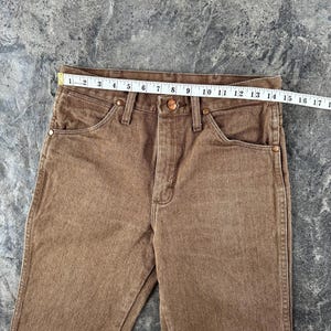 Wrangler Western Mid Rise Straight Leg Jeans Brown 90s Vintage 29 X 30 image 5