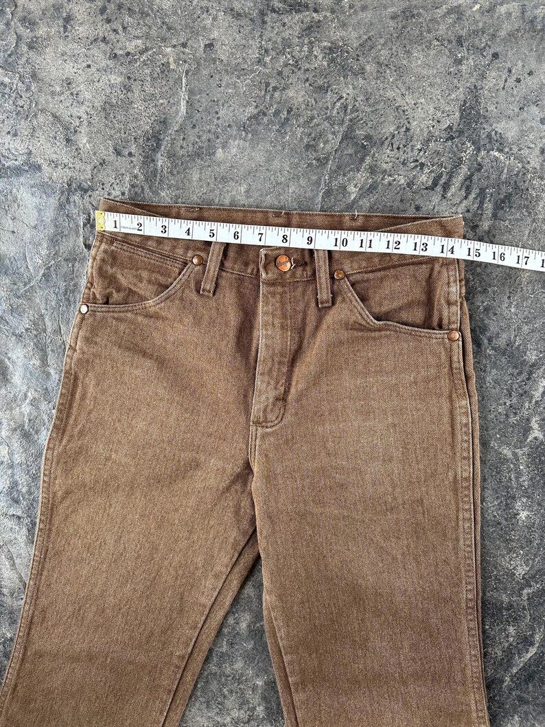 Wrangler Western Mid Rise Straight Leg Jeans Brown 90s Vintage 29 X 30 image 5