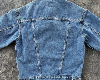 Levi's Type 3 Denim Jean Medium Wash Trucker Jacket Faded Blue 80s