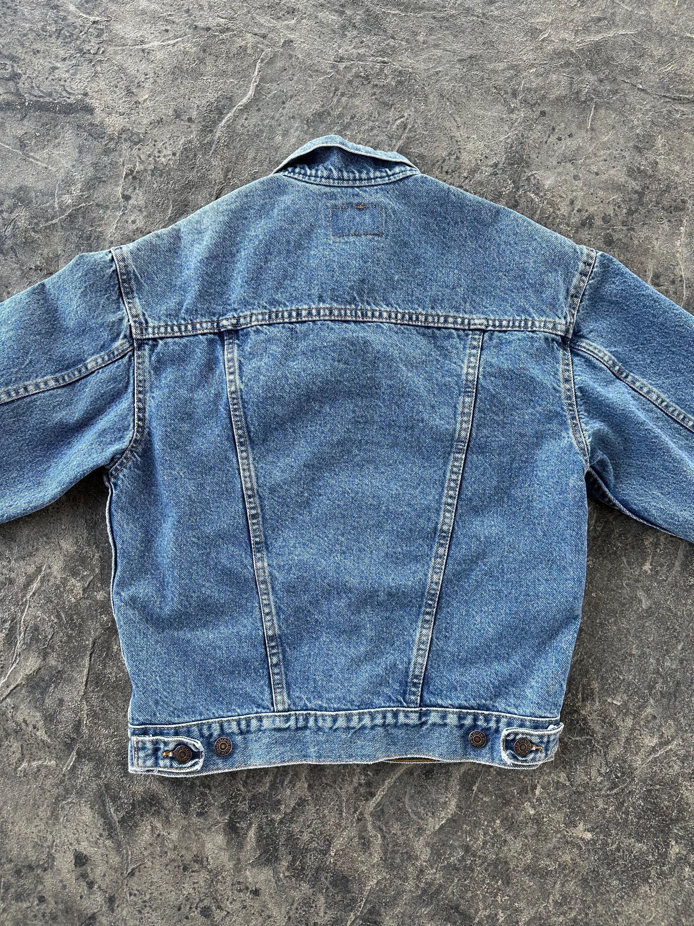Levi's Type 3 Denim Jean Medium Wash Trucker Jacket Faded Blue 80s