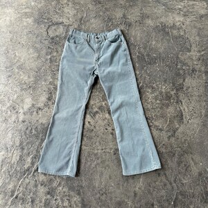 Levi's 646 Bell Bottom Flare Corduroy Pants Green Gray 70s 80s