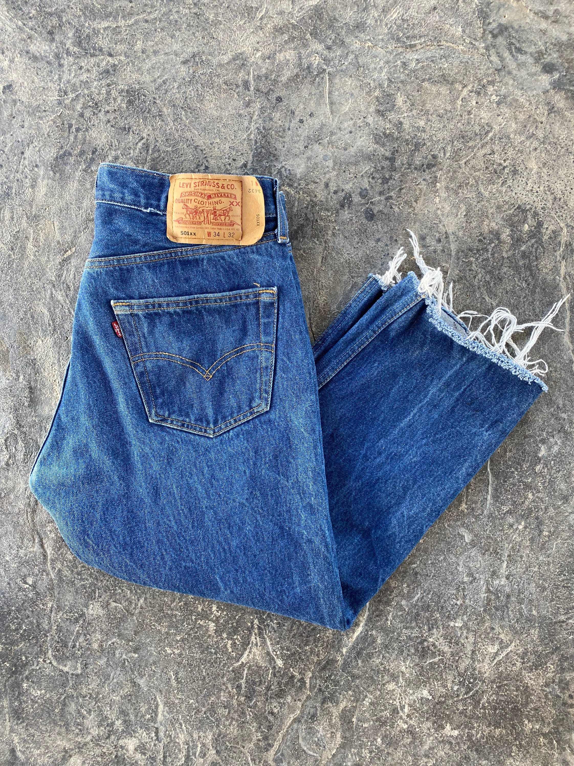 1950s LEVIS 501XX 1SIDE Size 33 x 30 . . . . . #vintage