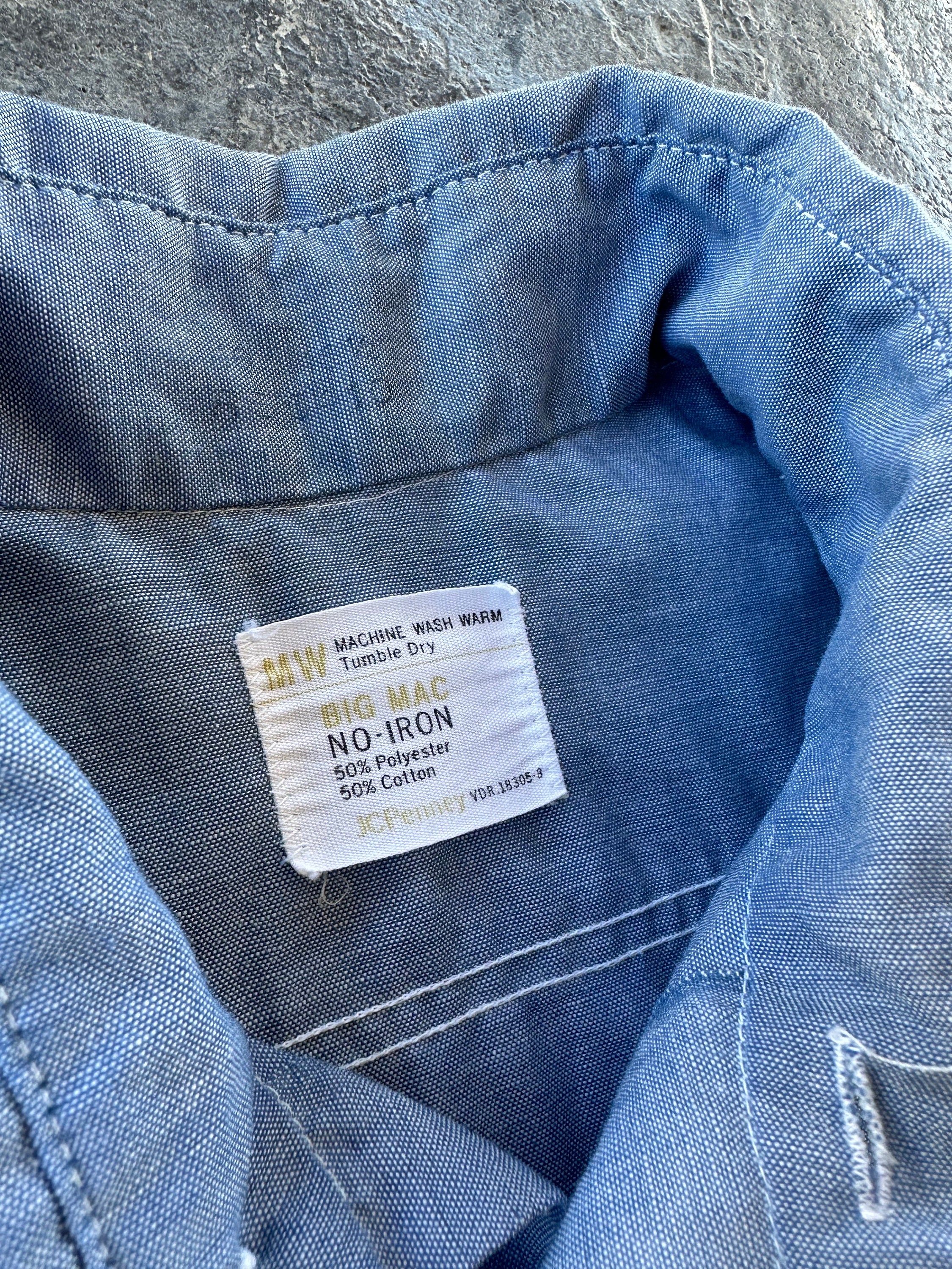 Big Mac Jcpenney Selvedge Chambray Long Sleeve Embroidered Big Mac Jcpenney Selvedge Chambray Long Sleeve Embroidered
