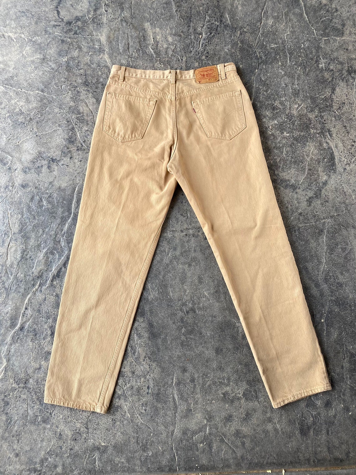 90s Levis 550 Relaxed Fit Jeans Tan Khaki Vintage 36 | Etsy