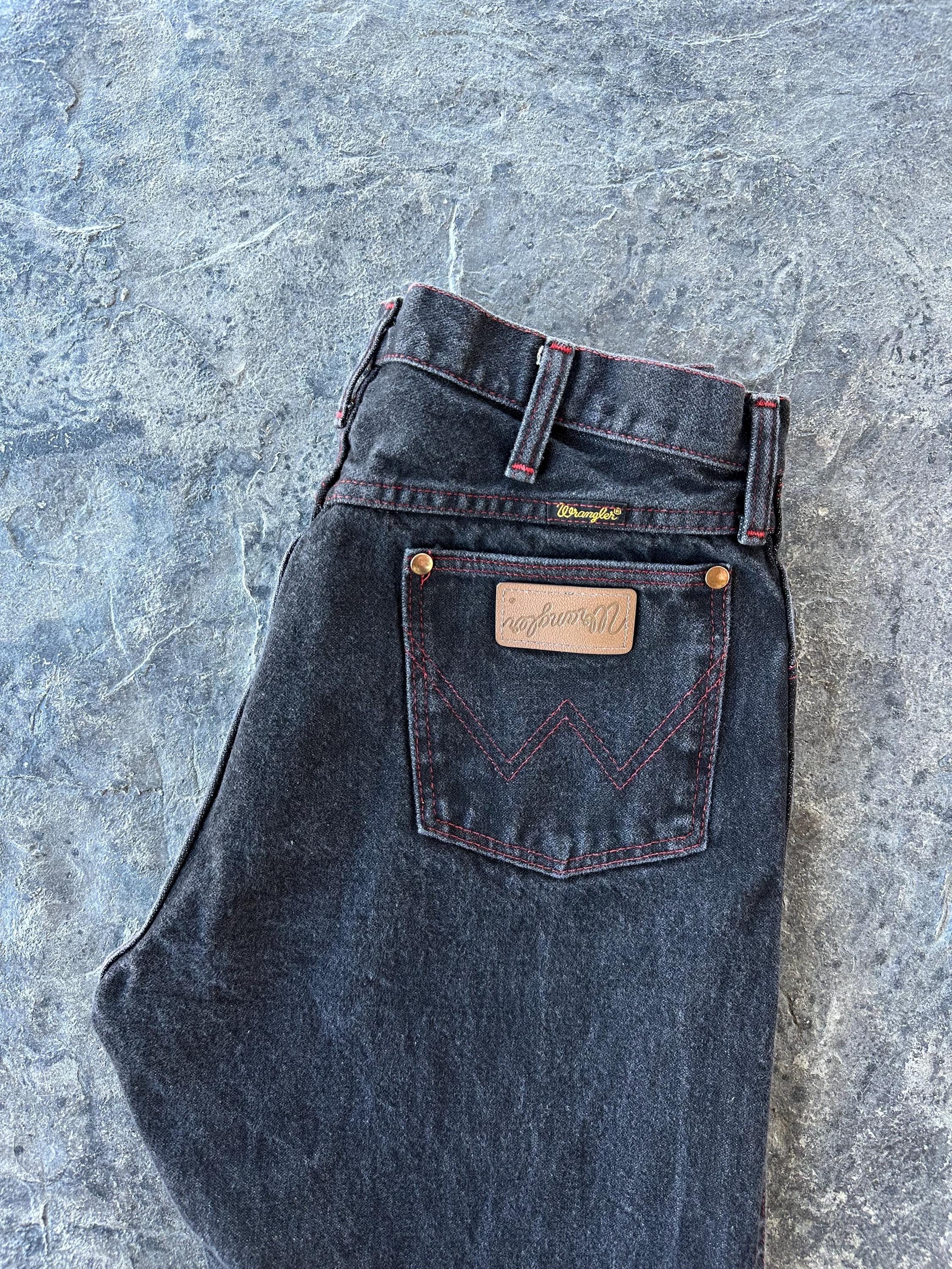 80s Wrangler YARN DYED BLACK DENIM PANTS 【公式通販】