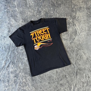 3D Emblem Harley Davidson Street Tough Hawaii Double Sided Print Single Stitch T Shirt Black 80s Vintage Large