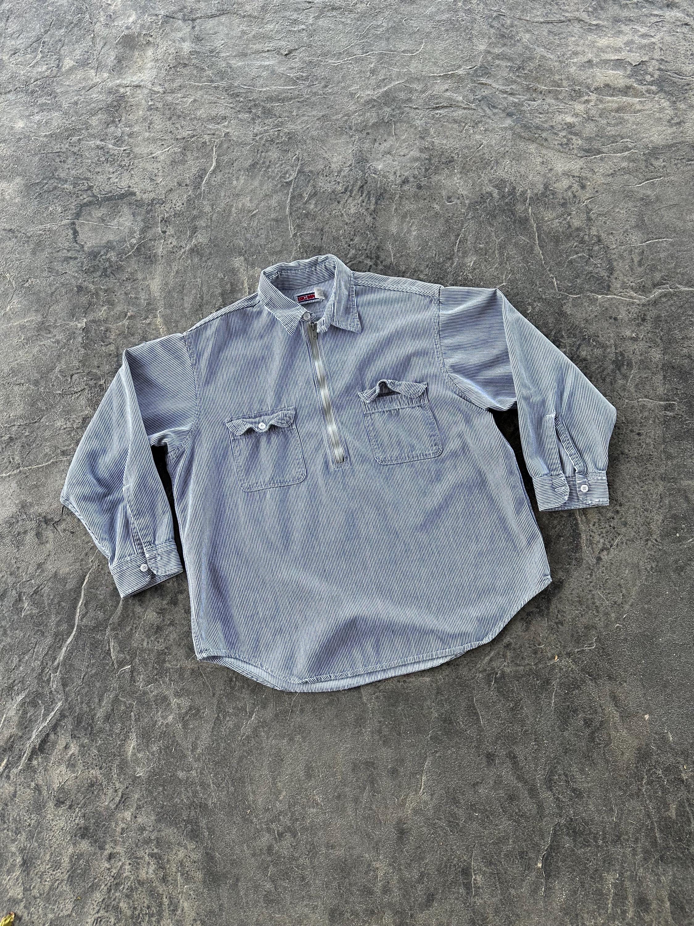 トップス Peels Half Zip Up Work Shirt ワーカーズ WORKERS ハーフジップ ワークシャツ Zip Work Shirt