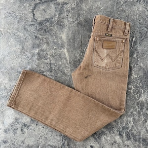 Wrangler Western Mid Rise Straight Leg Jeans Brown 90s Vintage 29 X 30 image 9