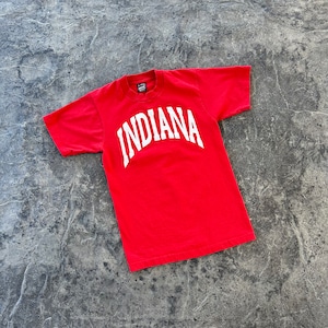 Indiana University Bloomington Hoosiers Single Stitch T Shirt Red 80s 90s Vintage Small