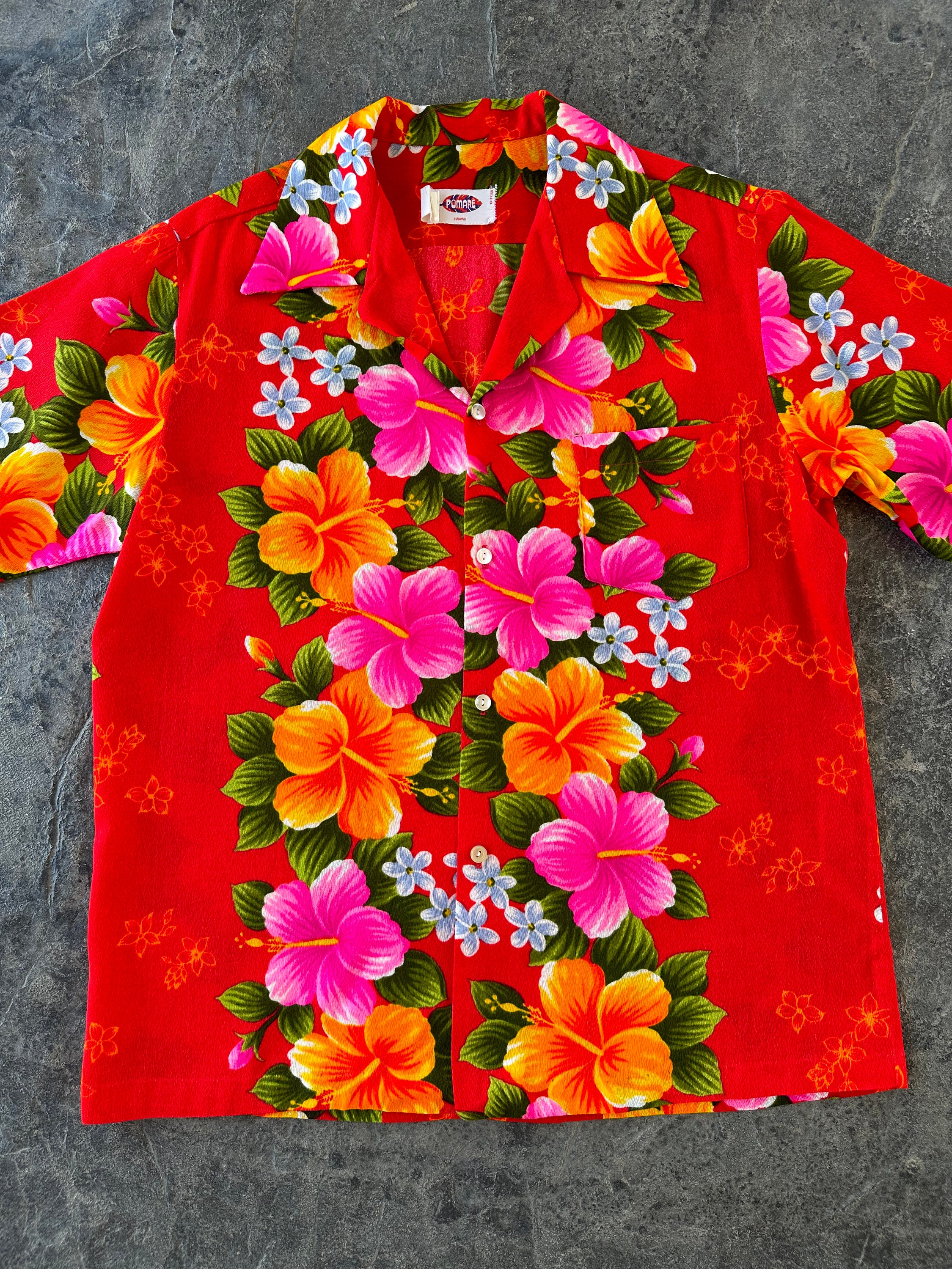 Discover Camisa Hawaiana Roja Vintage Unisex