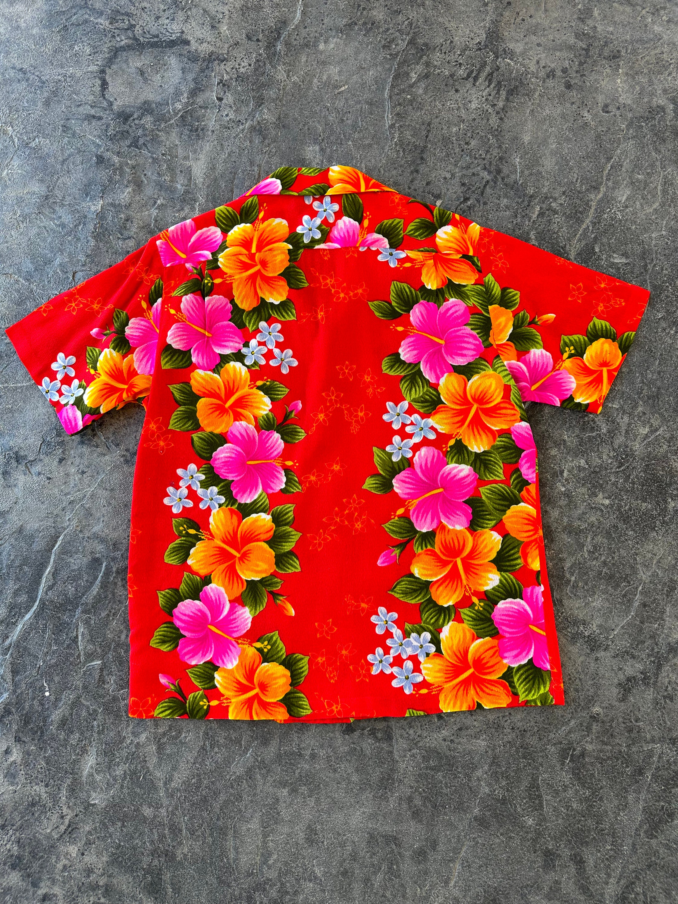 Discover Camisa Hawaiana Roja Vintage Unisex