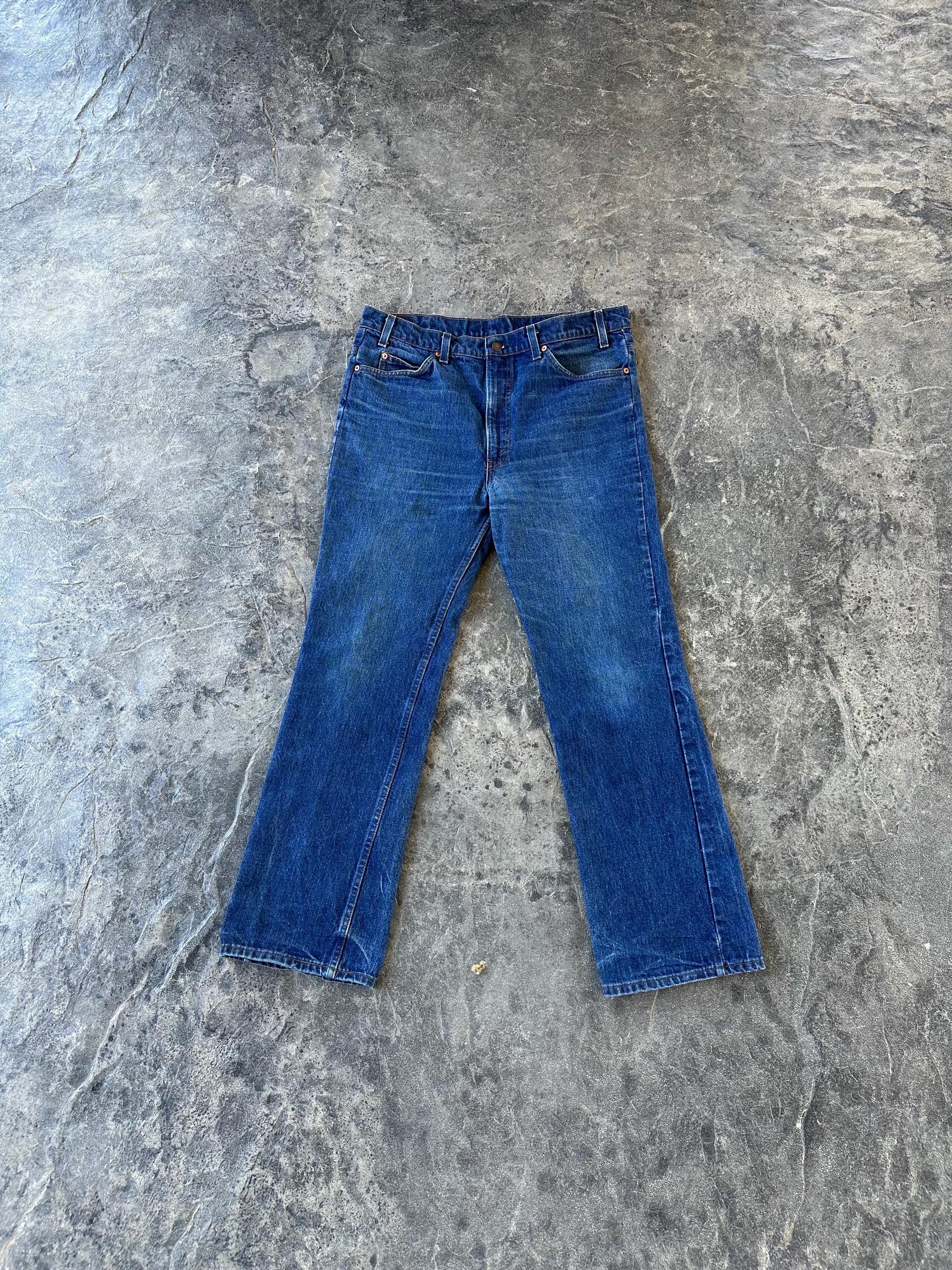 Levi's Orange Tab 517 Western Bootcut Flare Dark Wash Jeans