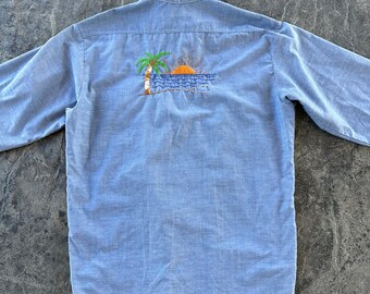 Big Mac Jcpenney Selvedge Chambray Long Sleeve Embroidered