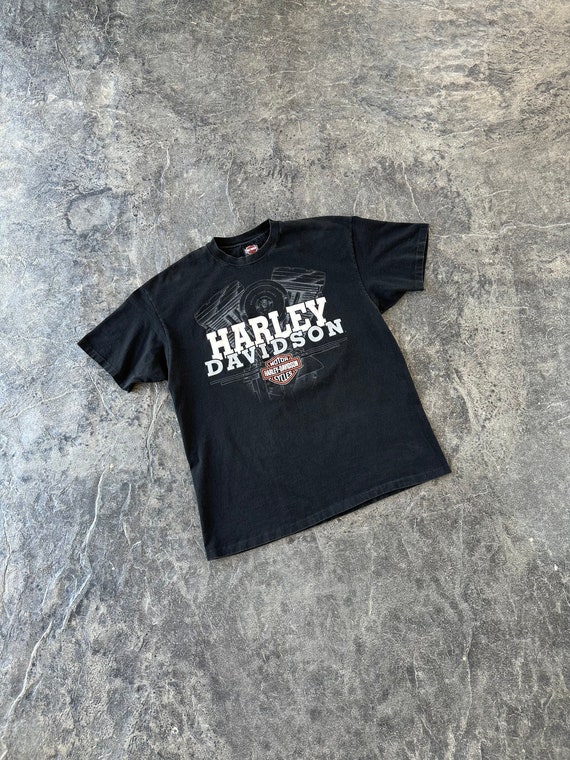 Harley-Davidson Black Hills Finish Line Camiseta Negra Para